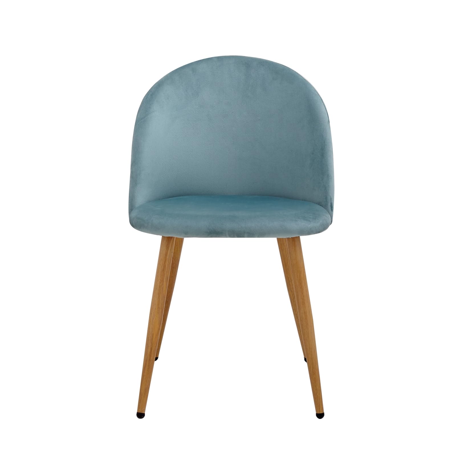 Pack de 6 Silla de Comedor, Sillas de Cocina de Terciopelo Suave con Soporte de Patas de Metal, Silla de Comedor Moderna con Almohadilla Protectora Ajustable - Verde