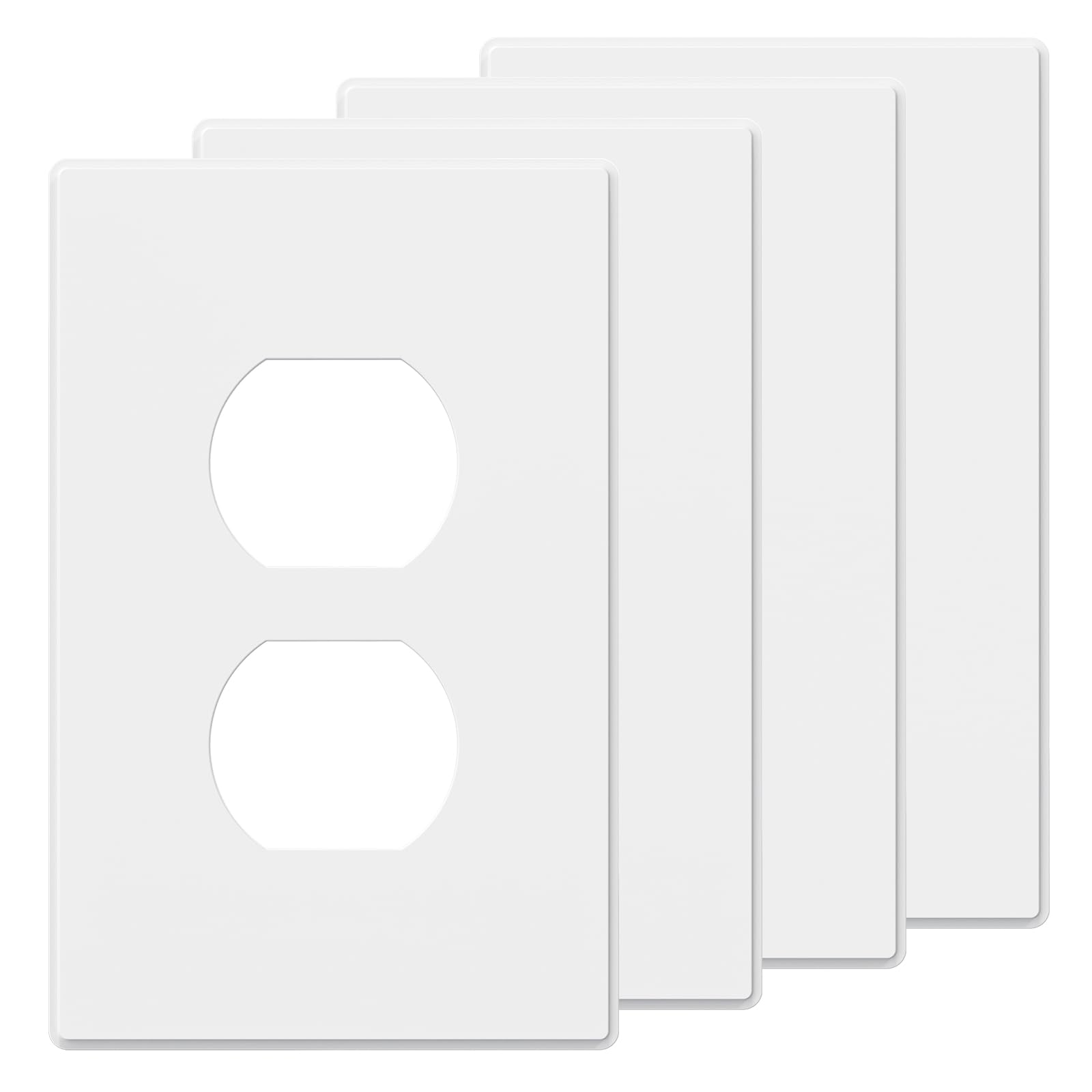AIDA Screwless Outlet Covers - Matte White (10 Pack) -27