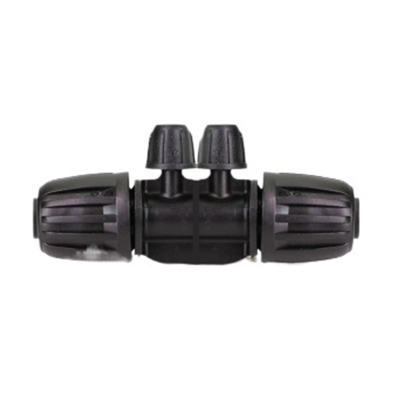 Junta en T de manguera 16mm a 4/7mm con cerradura for accesorios tubo riego por goteo jardín, conector 4 vías y 6, adaptador tubería 1/2"(A-30PCS)