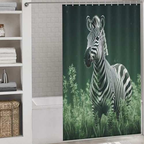 Rideau de douche polyester de qualité supérieure 140x183cm motifs zébrés