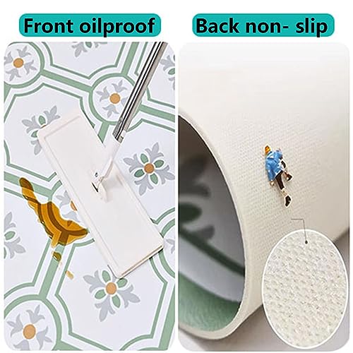 Alfombras y tapetes de cocina acolchados con base impermeable para piso de hogar 3