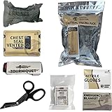 kit traumatologia Torniquetes de combate: diseñados para apretar los bordes para limitar el flujo sanguíneo, los torniquetes AsaTechmed son un dispositivo vital de salvamento en situaciones tácticas y no tácticas. Adecuado para brazos, muslos, etc.; La salud flexible y universal es un primer auxilio vital para usted o para otros.