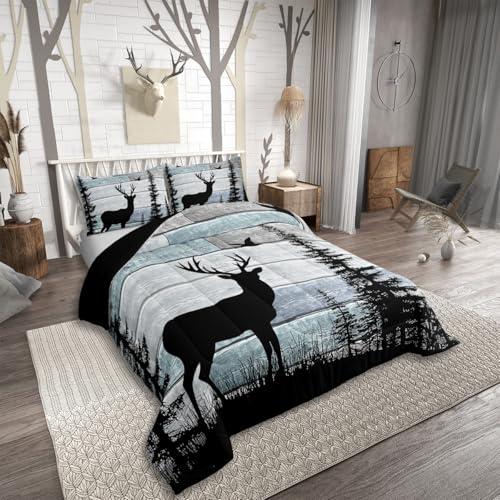 Erosebridal Forest Deer Bedding Set Rustic Queen Comforter