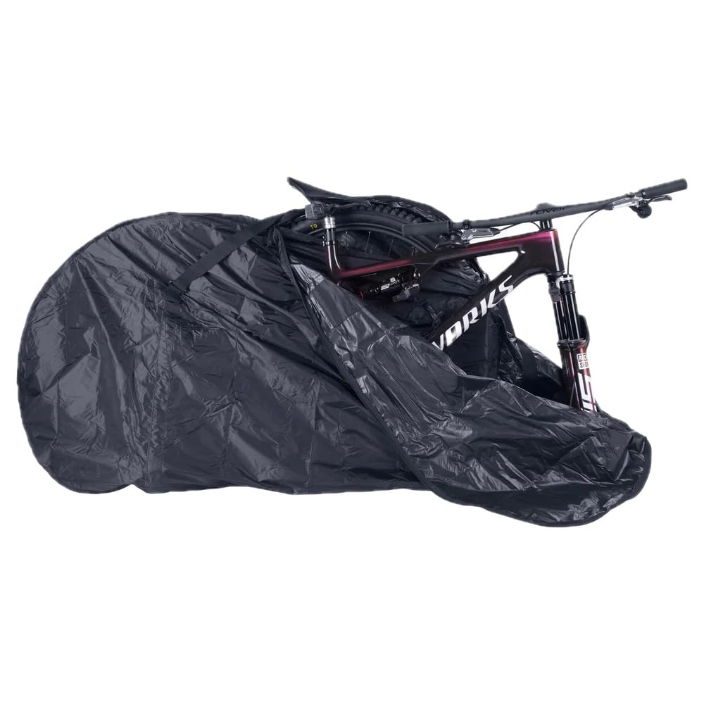EVOC BIKE COVER MTB Torba rowerowa do rowerów górskich, torba transportowa do rowerów na podróże pociągiem (ochrona hamulców tarczowych, lekka i wytrzymała walizka rowerowa, nieskomplikowana), czarna