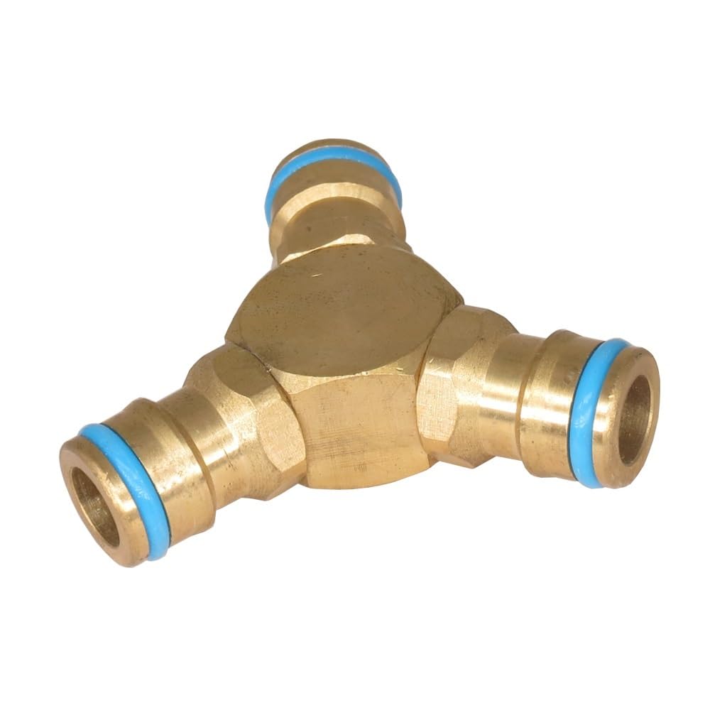 5 PZ 16mm 3 Vie In Ottone Uguale Tee Tubo Da Giardino Connettore Tubi Adattatore Tubo Connettore Rapido for Irrigazione Irrigazione
