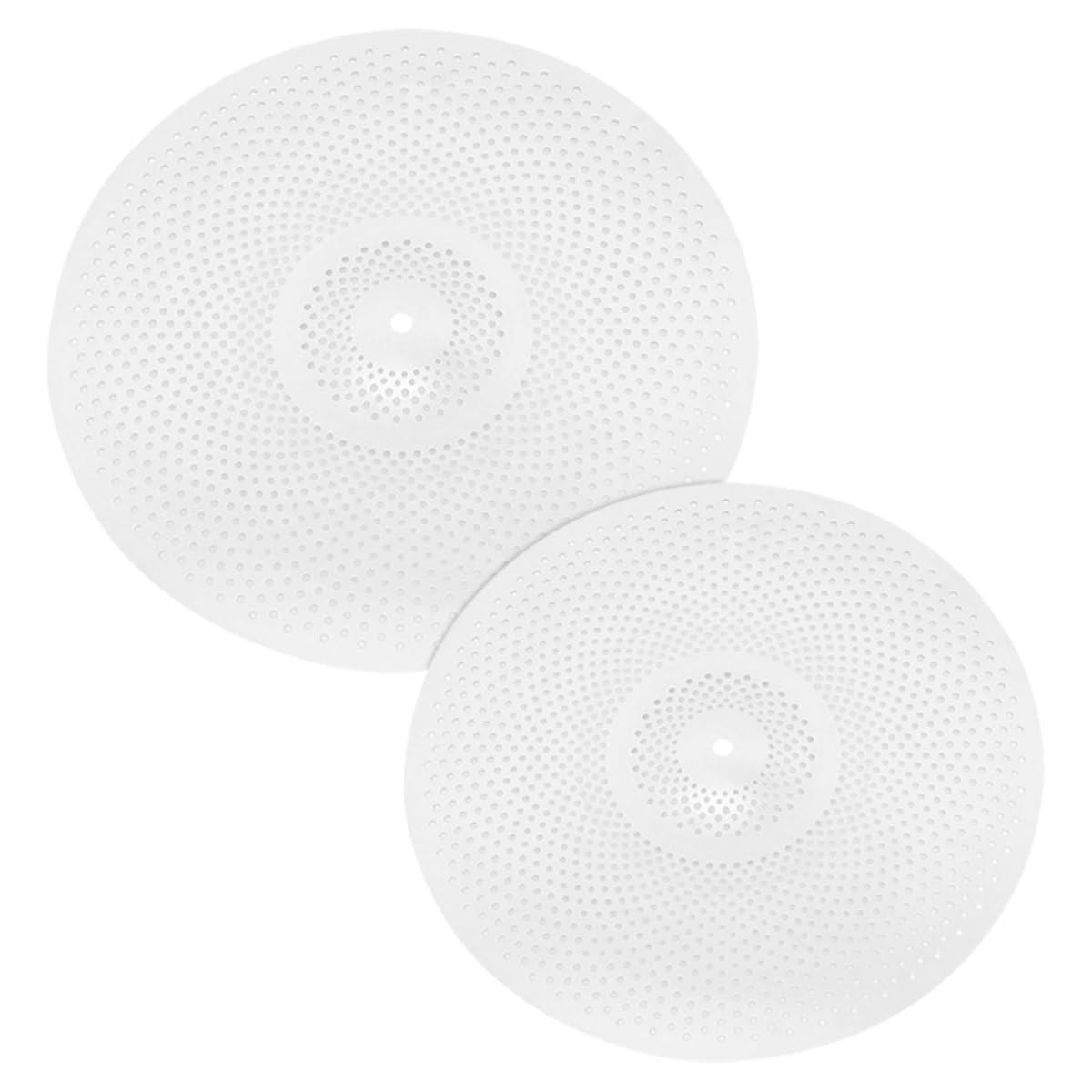 Toyvian Piatti per Batteria in Lega Argento Set 2 Silenziosi da 14/16 Pollici Riduzione Vibrazione e Facile Installazione per Batteria Jazz