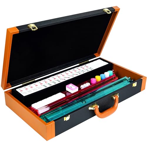 Premium Mahjong Tile Set con 166 fichas y accesorios