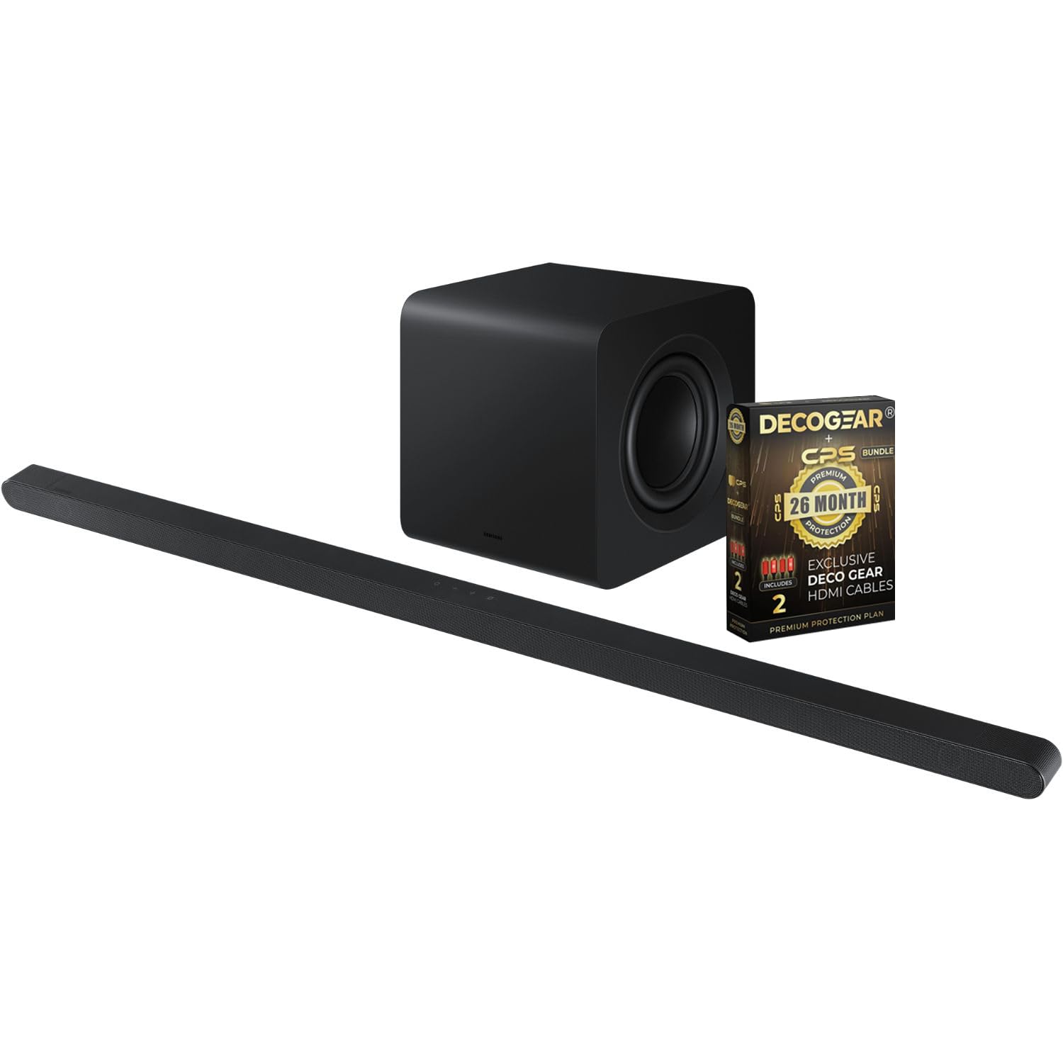 Samsung HW-S800D Ultra-Slim 3.1.2ch Wireless Dolby Atmos Soundbar w/Q-Symphony (2024) Bundle with 2 Year CPS Enhanced Protection Pack