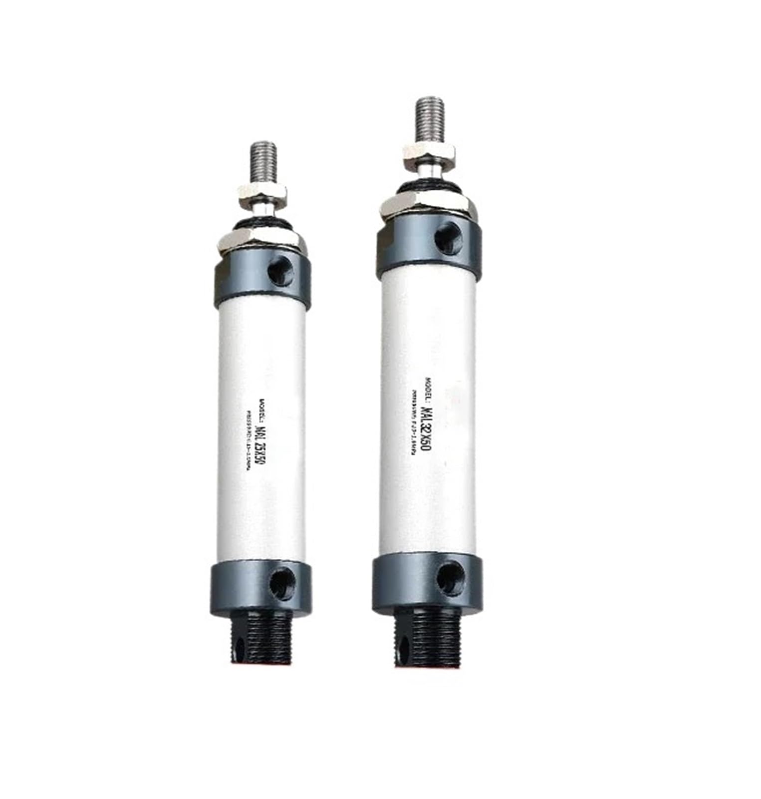 Jwseo 100Mm Stroke Mal Series Pneumatic Cylinder 16/20/25/32Mm Bore 25-300Mm Stroke Double Acting Aluminum Alloy Air Cylinder(,20Mm Bore)