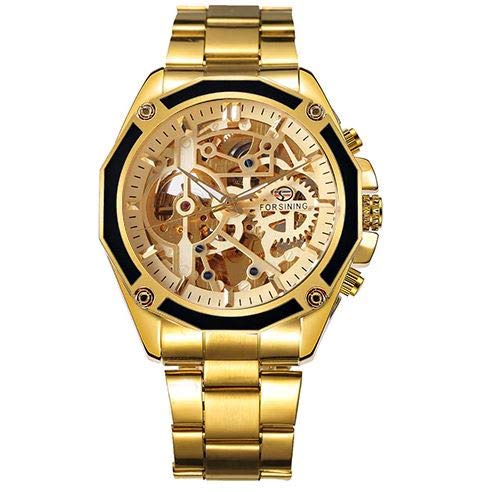 FORSINING Stainless Steel Skeleton Luxury Design Mens Watch (Golden) (B07C933ZWS) Amazon Price History, Amazon Price Tracker