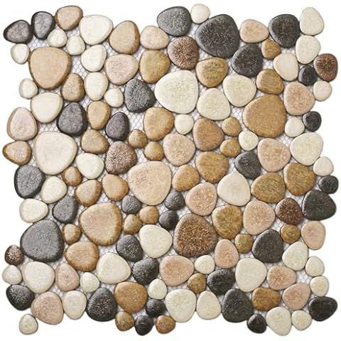 Parrotile Yellowstone Matte Pebbles Mosaic Tile Cover