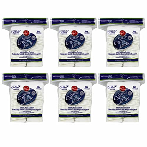 480ct 100% Pure Cotton Squares Pads Cosmetic Face Makeup Remover Hypoallergenic