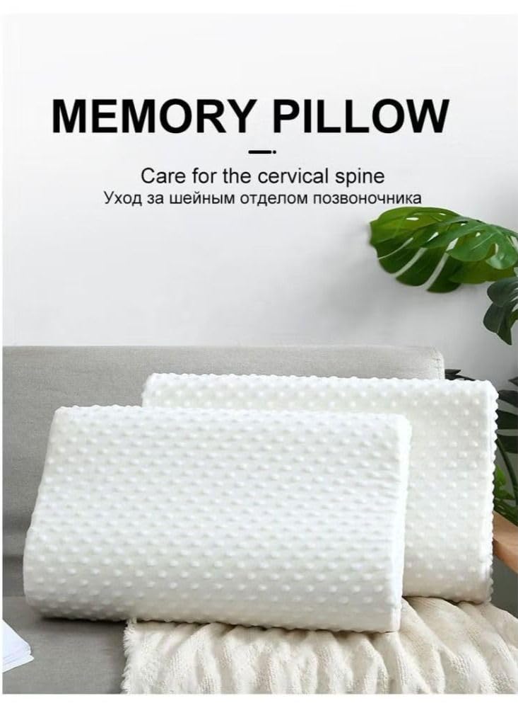 Relax Memory Foam Bed Pillow 49X39Cm White