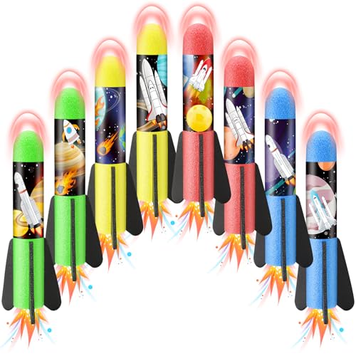 Delighkidz Foam Flying Rockets Refills: Space Themed 8 Pack Replacement