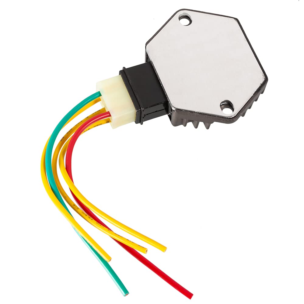 Regolatore di Tensione Moto Dissipatore di Calore in Metallo Raddrizzatore Elettrico Accessori per Aprilia RXV450/550 2006-2011 per CB600 Hornet 600 1998-2006 (Nero)