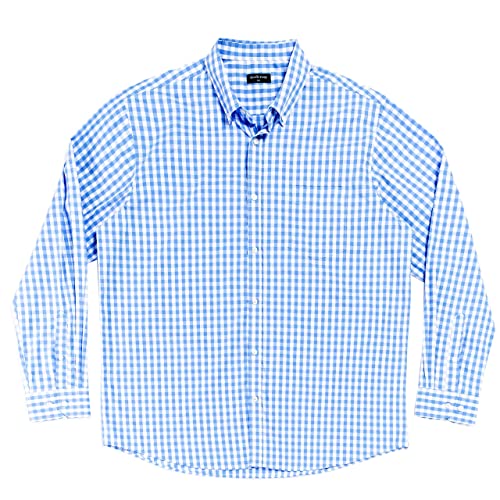 Double Pump Big and Tall Shirts for Men Long Sleeve Button Down Shirts from Size XL(T) to 6XL (T) Cotton