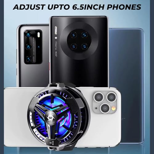 Image of Phone Cooler with AI Cooling Mode, RGB Lighting, Real-Time Temperature and Power Display, Strong Magnet and Clip Mount, Ultra-Quiet Fan (SL10)