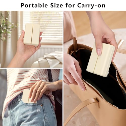 Image of FYY Travel Pill Organizer, Small Pill Box Medicine Case-2pcs Beige
