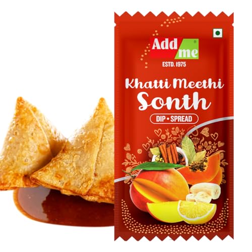 Image of Add me Khatti Meethi Sonth Sachet bhelpuri pani Puri Chutney 12gm sonth 48 sachets Sauce 576gm