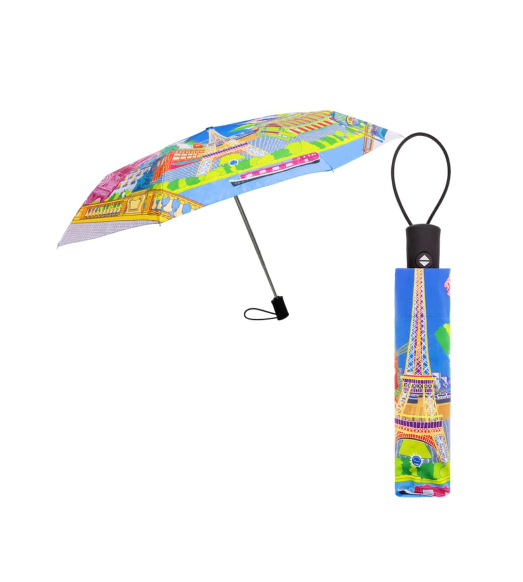 Pylones, Folding Umbrella - New Paris Blue, blue