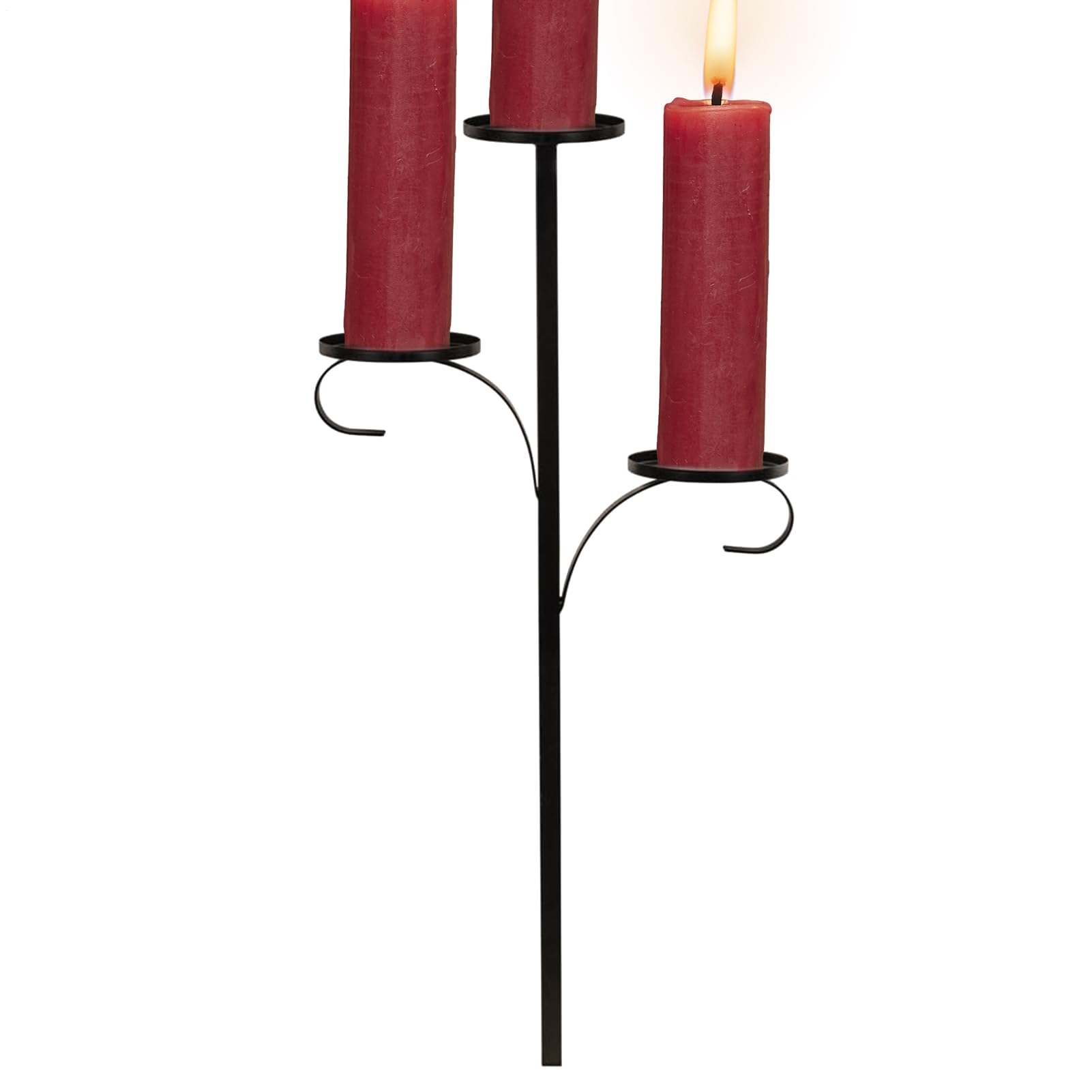 Support de bougies pour vitrine et salon design étoile de sapin à 3 niveaux