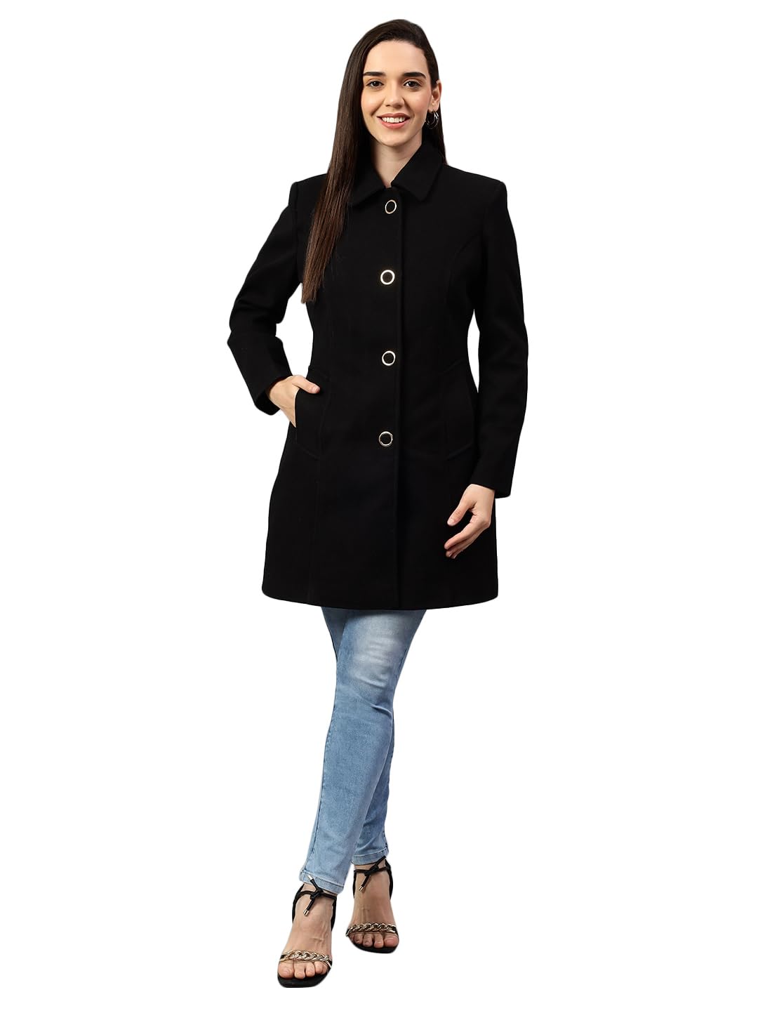 cantabil Solid Full Sleeves Regular Fit Women Casual Long Coat | Casual Winter Wear Long Coat for Women | Ladies Long Coat for Winter Wear (P_LLOC00046)-picture-18