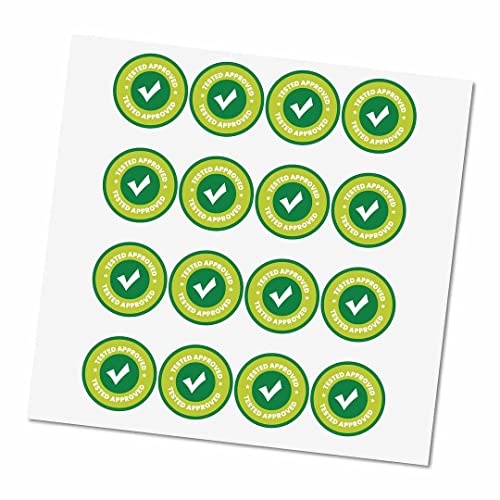Image of CVANU 1000pcs Tested Approved Mini Sticker in Green Color Round Shape (20 X 20mm) cv8