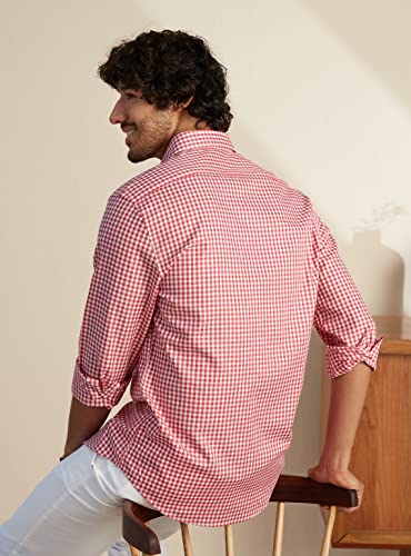 Image of Andamen Men's Cotton Check Regular Fit Shirt