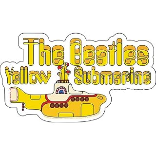 The Beatles Yellow Submarine Logo Sticker - Les Beatles, Paul McCartney, John Lennon, RIngo Starr, George Harrison