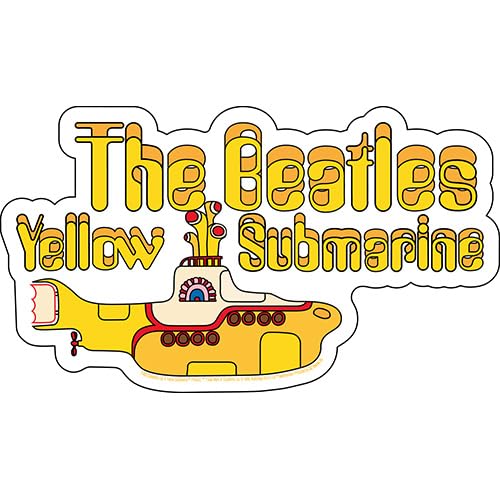 The Beatles Yellow Submarine Logo Sticker - Les Beatles, Paul McCartney, John Lennon, RIngo Starr, George Harrison The Beatles Yellow Submarine Logo Sticker