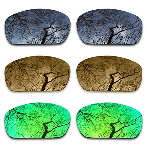 ToughAsNails 3 Pair Polarized Replacement Lenses for Oakley Jawbone Pack-SBE4