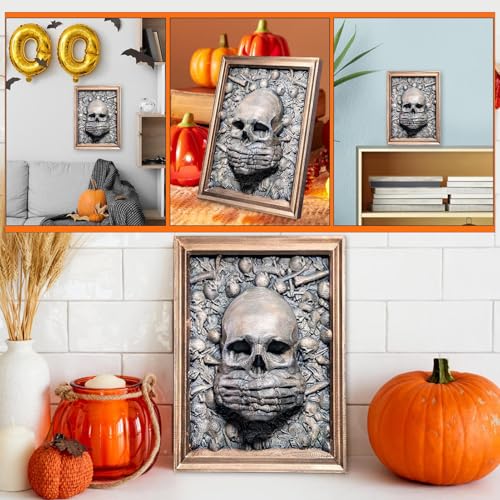 Sculptures murales avec cadre photo d'art macabre relief - 4