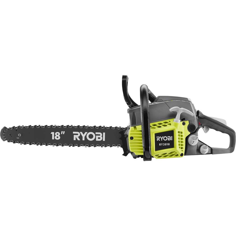 Motosserra Ryobi 18 polegadas 38cc 2 ciclos a gás com isolamento