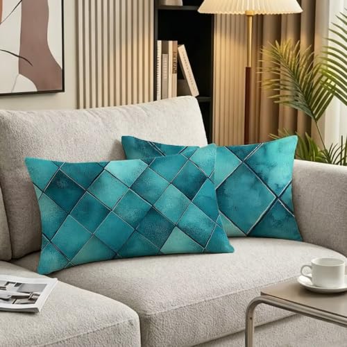 Fundas cojines 40x80 verde de terciopelo para renovar la decoración del sofá del salón set de 2 4