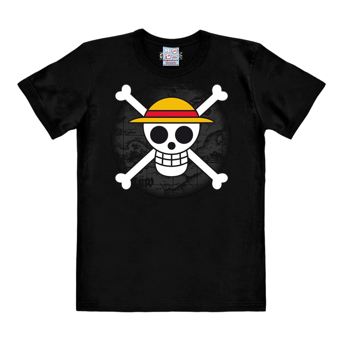 Logoshirt® One Piece I Piraten I Skull Logo I T-Shirt Print I Damen & Herren I kurzärmlig I schwarz I Lizenziertes Originaldesign