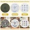 HTVRONT Embroidery Kit for Beginners- 3 Pcs 14 Stitches and 9 Flower Practice Samplers, Pre-Printed Patterns, Step by Step Video, Beginner Embroidery Kit for Adults for Gift for Women #5