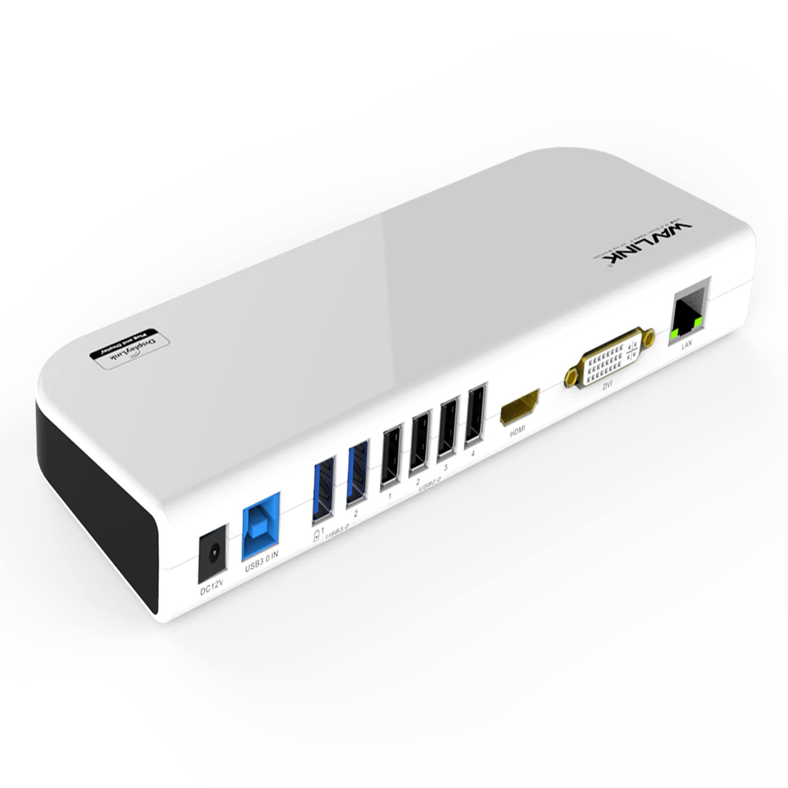 WAVLINK USB 3.0 Universal Laptop Docking Station for Windows and Mac,Dual Monitor Docking with HDMI/