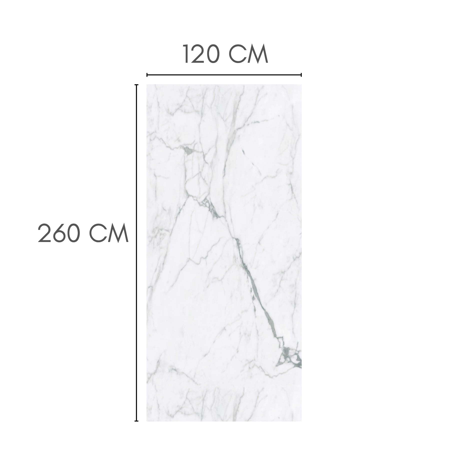 Panel SPC Decorativo de Pared 4 mm, Revestimiento Interior Impermeable Imitación Mármol o Piedra Natural, Panel Ligero Fácil de Instalar y Limpiar para Baño (Blanco, 120 x 260 cm, Mármol)