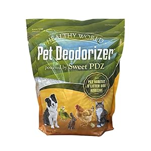 Healthy World Pet Deodorizer – Pet Habitat & Litter Box Additive – 3.5 lbs