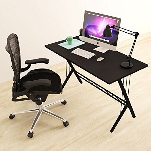 Modern Design Computer Desk Durable Workstation for Office, Home Office, Dorm Room, Black