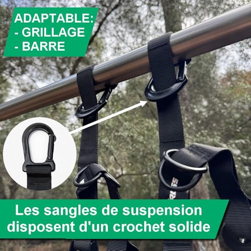 Sangles de suspension et elastiques de musculation 200 kg - 6