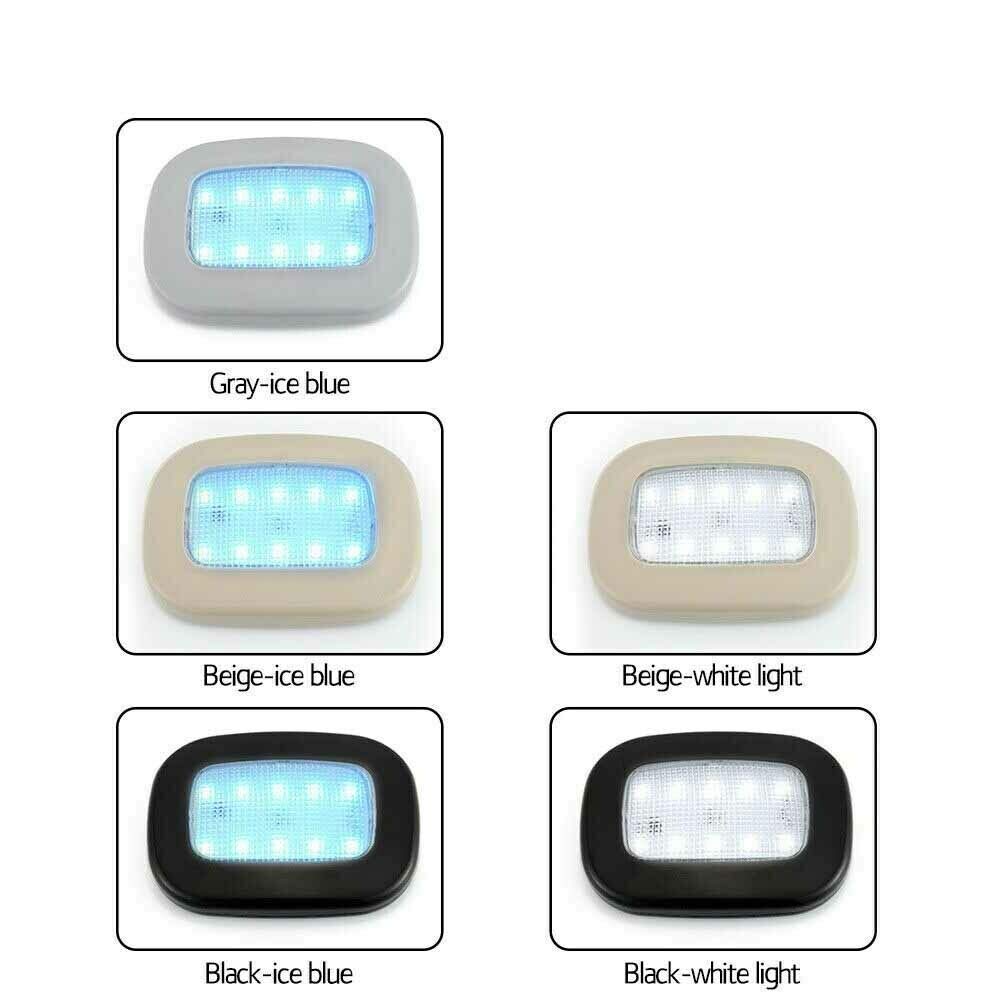 Maso, lampada da soffitto a 10 LED, 12 V, USB, ricaricabile, per rimorchio/furgone/yacht/barca/camper (nero+bianco)