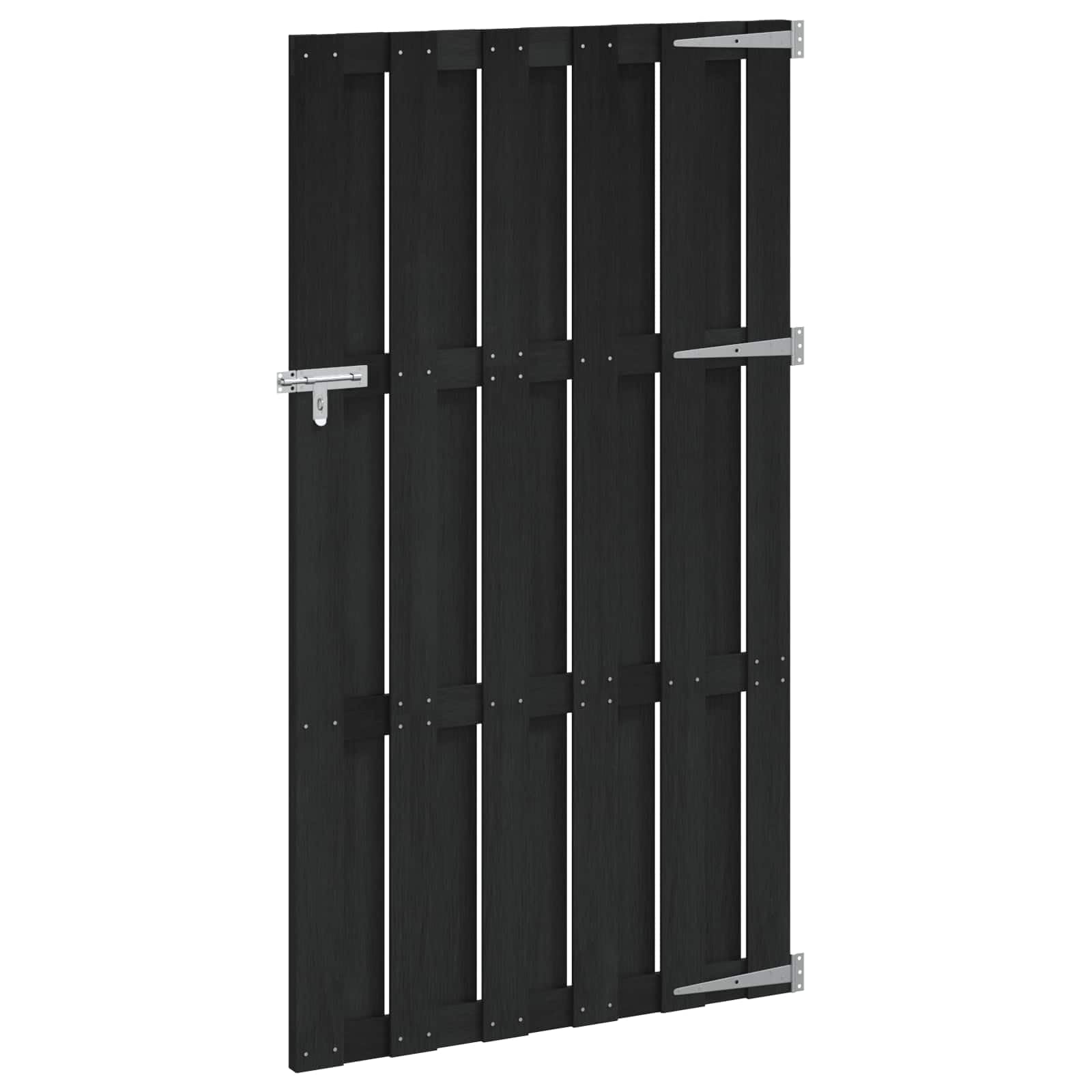 vidaXL Cancello da giardino 100 x 180 cm WPC e Alluminio Nero,