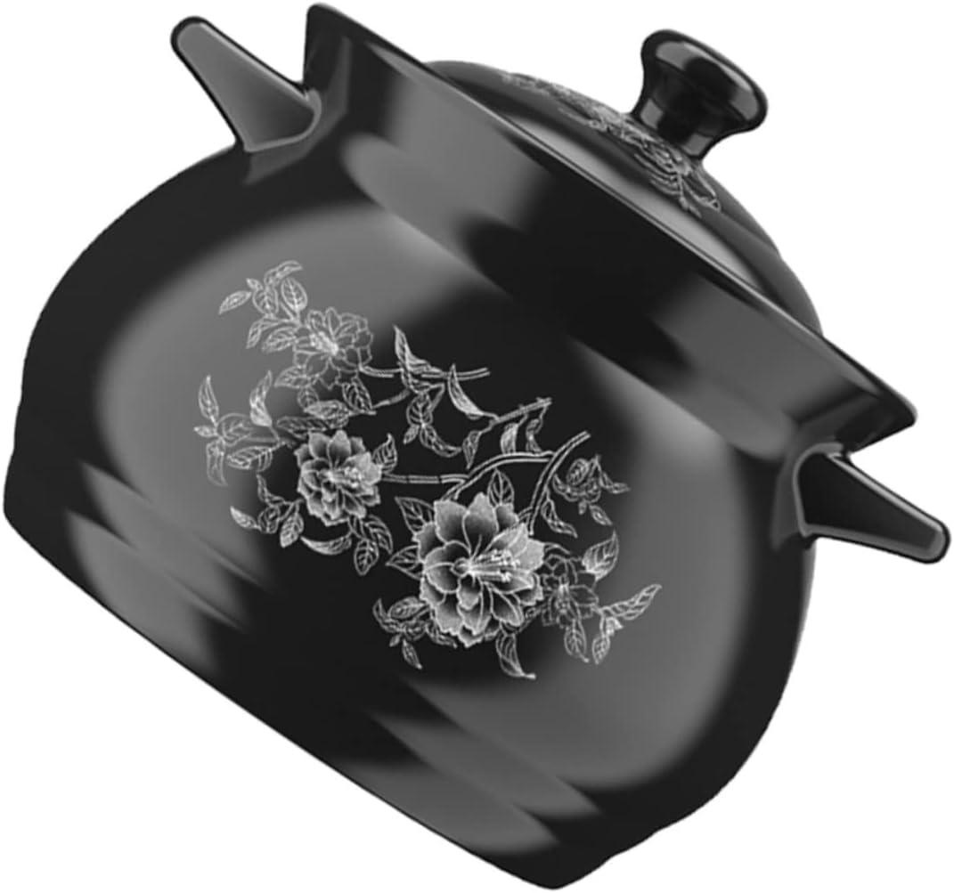 Stockpot Stew Pot with Heat Resistant Lid and Insulated Handles Smooth Thick Texture Kitchen Pot for People Suitable for Stove Cooking and Slow Simmering Random Color