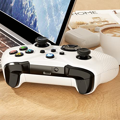 Image of Dinosoo Wireless Controller for Xbox Series X /S /Xbox One, Android /PC Steam, Bluetooth Dual Vibration Turbo Function 3.5mm Headphone Jack Macro Function White