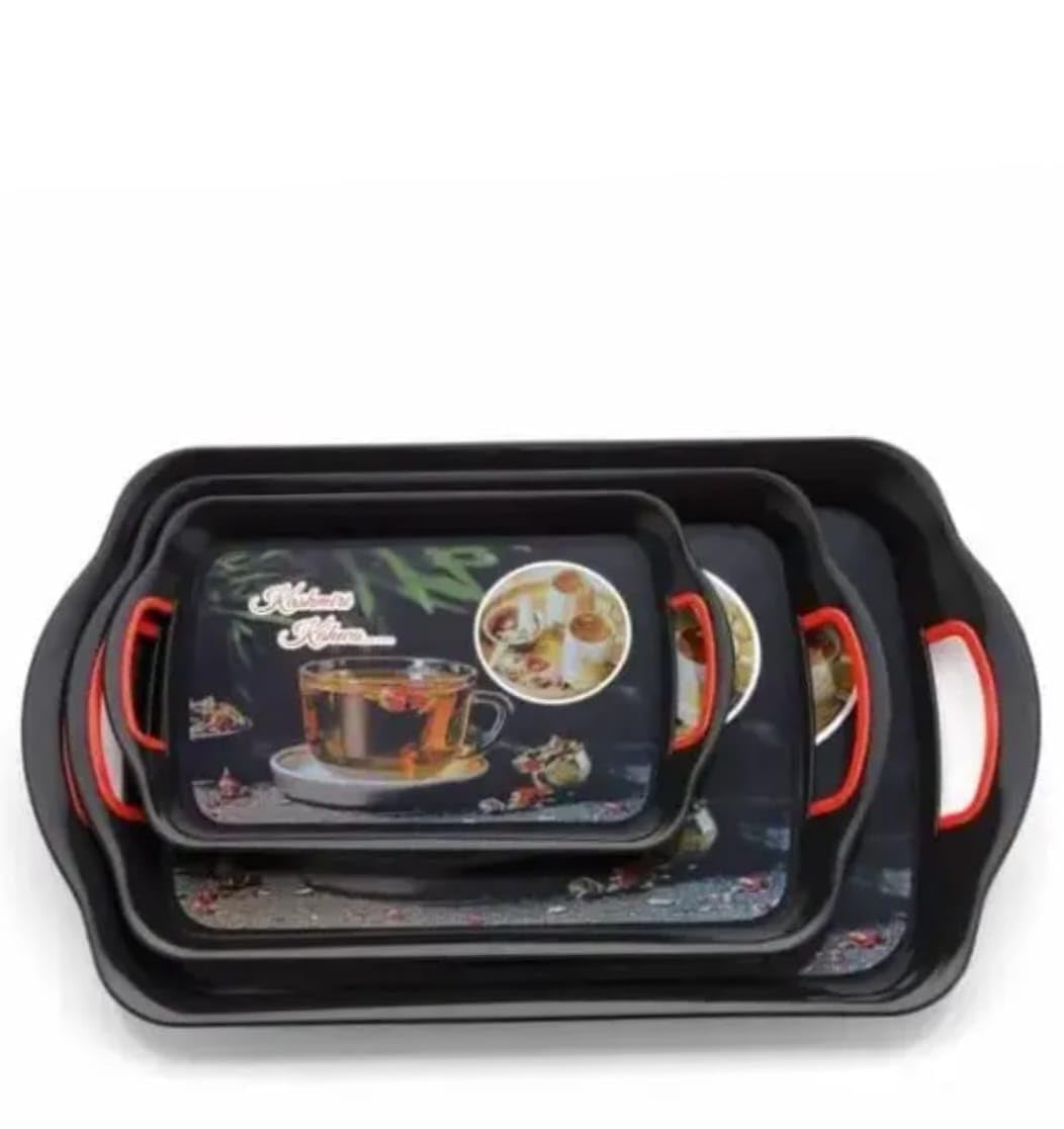 See full amazon price history chart for Clazkit Celebration Printed Serving Tray Set Plastic Material Glossy Finish BPA Free Tray with Handle for Tea, Coffee, Snack, Kitchen and Dining Table Home Décor (Black, Set of 3) Clazkit Celebration Printed Serving Tray Set Plastic Material Glossy Finish BPA Free Tray with Handle for Tea, Coffee, Snack, Kitchen and Dining Table Home Décor (Black, Set of 3) (B0DHL7D7J7) Amazon Price History, Amazon Price Tracker