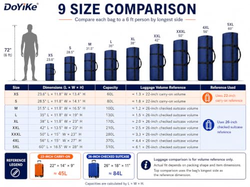 DoYiKe 130L Storage Duffle Bag