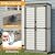 Outdoor Storage Cabinet with Shelves, Lockable Garden Shed, Wood & Plastic Weatherproof Outside Tool Cabinet for Patio, Backyard, Balcony White