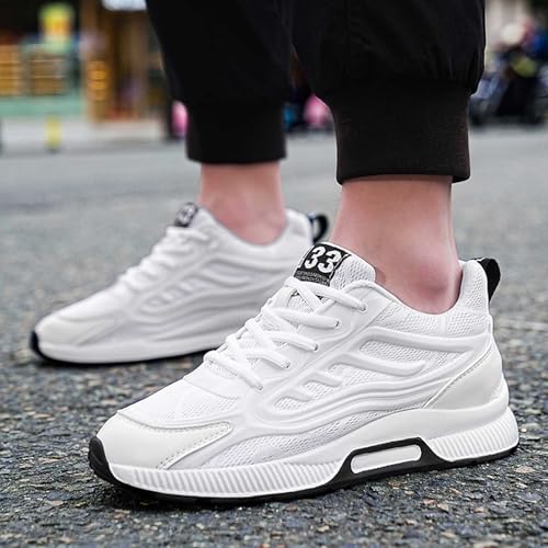 Baskets de course blanches unisexes à lacets de pointure 43 - 2