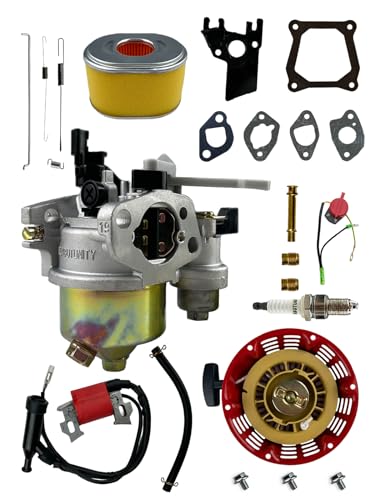 TURBOTUNITY Tune Up Kit for Honda GX160 GX200 4HP 5.5HP 6.5HP 163cc 196cc Small Engines Rebuild kit w/ 16100-ZH8-W61 Carburetor Ignition Coil & Other Common Replacement Parts